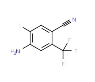 4-Amino-5-iodo-2-(trifluoromethyl)-benzenecarbonitrile (CAS 852569-35-8) - chemical structure image