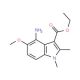 4-Amino-5-methoxy-1,2-dimethyl-1H-indole-3-carboxylic acid ethyl ester - chemical structure image