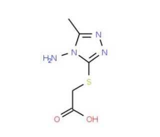 (4-Amino-5-methyl-4H-[1,2,4]triazol-3-ylsulfanyl)-acetic acid - chemical structure image