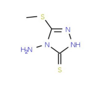 4-amino-5-(methylthio)-4H-1,2,4-triazole-3-thiol (CAS 21532-03-6) - chemical structure image