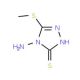 4-amino-5-(methylthio)-4H-1,2,4-triazole-3-thiol (CAS 21532-03-6) - chemical structure image