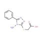 [(4-Amino-5-phenyl-4H-1,2,4-triazol-3-yl)thio]-acetic acid (CAS 114402-22-1) - chemical structure image