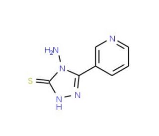 4-Amino-5-pyridin-3-yl-4H-[1,2,4]triazole-3-thiol (CAS 78027-00-6) - chemical structure image