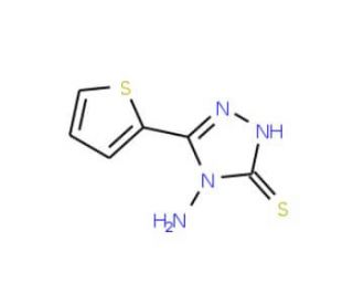 4-amino-5-thien-2-yl-4H-1,2,4-triazole-3-thiol (CAS 61019-27-0) - chemical structure image