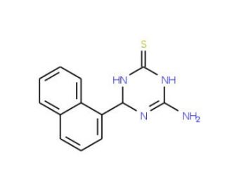4-Amino-6-(1-naphthyl)-1,6-dihydro-1,3,5-triazine-2-thiol - chemical structure image