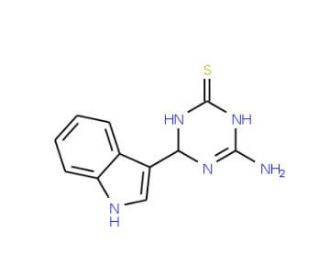 4-Amino-6-(1H-indol-3-yl)-1,6-dihydro-1,3,5-triazine-2-thiol - chemical structure image