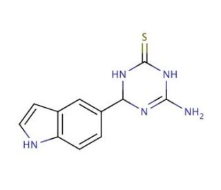 4-Amino-6-(1H-indol-5-yl)-1,6-dihydro-1,3,5-triazine-2-thiol - chemical structure image