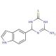 4-Amino-6-(1H-indol-5-yl)-1,6-dihydro-1,3,5-triazine-2-thiol - chemical structure image