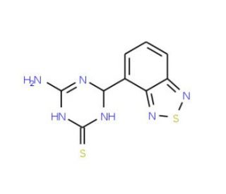 4-Amino-6-(2,1,3-benzothiadiazol-4-yl)-1,6-dihydro-1,3,5-triazine-2-thiol - chemical structure image