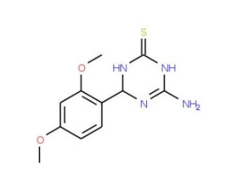 4-Amino-6-(2,4-dimethoxyphenyl)-1,6-dihydro-1,3,5-triazine-2-thiol - chemical structure image