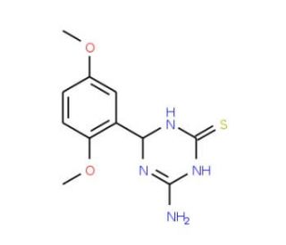 4-Amino-6-(2,5-dimethoxyphenyl)-1,6-dihydro-1,3,5-triazine-2-thiol - chemical structure image
