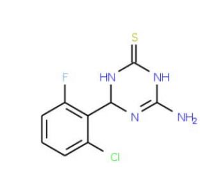 4-Amino-6-(2-chloro-6-fluorophenyl)-1,6-dihydro-1,3,5-triazine-2-thiol - chemical structure image