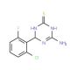 4-Amino-6-(2-chloro-6-fluorophenyl)-1,6-dihydro-1,3,5-triazine-2-thiol - chemical structure image