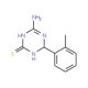 4-Amino-6-(2-methylphenyl)-1,6-dihydro-1,3,5-triazine-2-thiol - chemical structure image