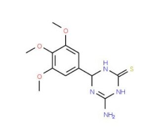 4-Amino-6-(3,4,5-trimethoxyphenyl)-1,6-dihydro-1,3,5-triazine-2-thiol - chemical structure image