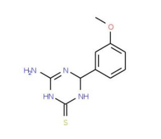 4-Amino-6-(3-methoxyphenyl)-1,6-dihydro-1,3,5-triazine-2-thiol - chemical structure image