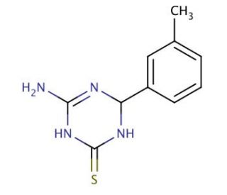 4-Amino-6-(3-methylphenyl)-1,6-dihydro-1,3,5-triazine-2-thiol - chemical structure image