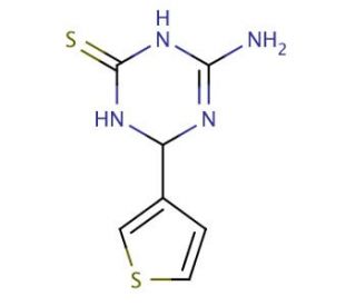 4-Amino-6-(3-thienyl)-1,6-dihydro-1,3,5-triazine-2-thiol - chemical structure image