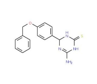 4-Amino-6-[4-(benzyloxy)phenyl]-1,6-dihydro-1,3,5-triazine-2-thiol - chemical structure image