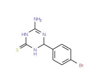 4-Amino-6-(4-bromophenyl)-1,6-dihydro-1,3,5-triazine-2-thiol - chemical structure image