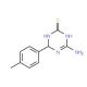 4-Amino-6-(4-methylphenyl)-1,6-dihydro-1,3,5-triazine-2-thiol - chemical structure image