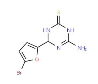 4-Amino-6-(5-bromo-2-furyl)-1,6-dihydro-1,3,5-triazine-2-thiol - chemical structure image