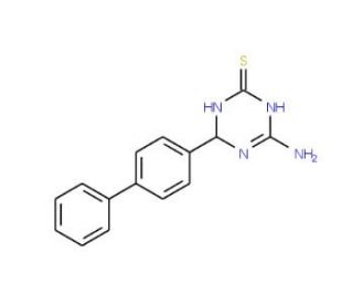 4-Amino-6-biphenyl-4-yl-1,6-dihydro-1,3,5-triazine-2-thiol - chemical structure image