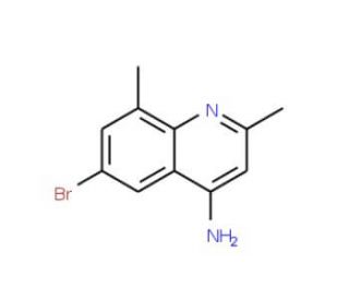 4-Amino-6-bromo-2,8-dimethylquinoline (CAS 1189107-50-3) - chemical structure image