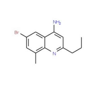 4-Amino-6-bromo-8-methyl-2-propylquinoline (CAS 1189105-94-9) - chemical structure image