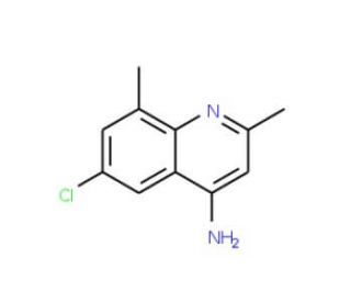 4-Amino-6-chloro-2,8-dimethylquinoline (CAS 948293-04-7) - chemical structure image