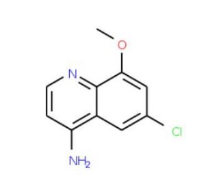 4-Amino-6-chloro-8-methoxyquinoline (CAS 1189107-35-4) - chemical structure image