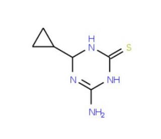 4-Amino-6-cyclopropyl-1,6-dihydro-1,3,5-triazine-2-thiol - chemical structure image