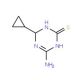 4-Amino-6-cyclopropyl-1,6-dihydro-1,3,5-triazine-2-thiol - chemical structure image