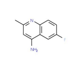 4-Amino-6-fluoro-2-methylquinoline (CAS 288151-49-5) - chemical structure image