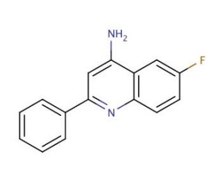 4-Amino-6-fluoro-2-phenylquinoline (CAS 1189107-26-3) - chemical structure image