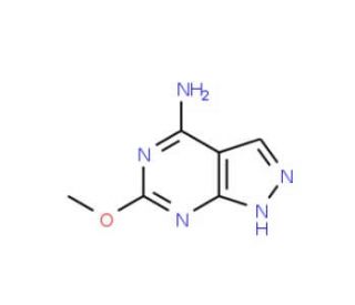 4-Amino-6-methoxy-1H-pyrazolo[3,4-d]pyrimidine (CAS 100605-51-4) - chemical structure image