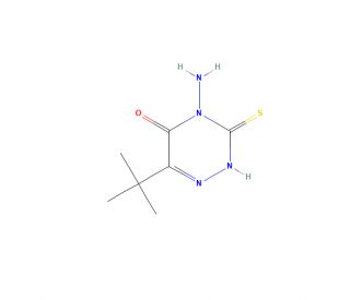 4-Amino-6-(tert-butyl)-3-mercapto-4,5-dihydro-1,2,4-triazin-5-one (CAS 33509-43-2) - chemical structure image
