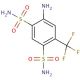 4-Amino-6-(trifluoromethyl)benzene-1,3-disulfonamide (CAS 654-62-6) - chemical structure image