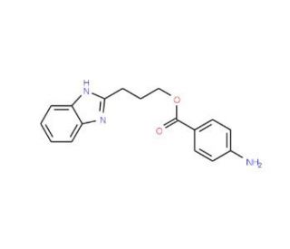 4-Amino-benzoic acid 3-(1H-benzoimidazol-2-yl)-propyl ester (CAS 328117-25-5) - chemical structure image