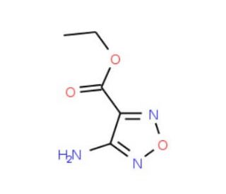 4-Amino-furazan-3-carboxylic acid ethyl ester (CAS 17376-63-5) - chemical structure image