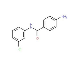 4-Amino-N-(3-chlorophenyl)benzamide (CAS 888-80-2) - chemical structure image