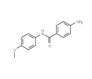 4-Amino-N-(4-methoxy-phenyl)-benzamide (CAS 891-35-0) - chemical structure image
