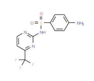 4-amino-N-[4-(trifluoromethyl)pyrimidin-2-yl]benzenesulfonamide (CAS 14288-91-6) - chemical structure image