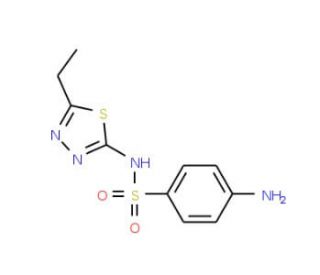 4-Amino-N-(5-ethyl-[1,3,4]thiadiazol-2-yl)-benzenesulfonamide (CAS 94-19-9) - chemical structure image