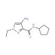 4-amino-N-cyclopentyl-1-ethyl-1H-pyrazole-3-carboxamide - chemical structure image