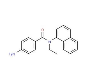 4-Amino-N-ethyl-N-(1-naphthyl)benzamide (CAS 6361-29-1) - chemical structure image