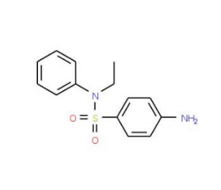 4-amino-N-ethyl-N-phenylbenzenesulfonamide (CAS 50497-33-1) - chemical structure image