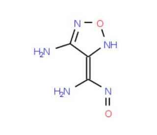 4-Amino-N-hydroxyfurazan-3-carboxamidine (CAS 13490-32-9) - chemical structure image