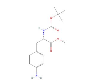 4-Amino-N-(tert-butoxycarbonyl)-L-phenylalanine Methyl Ester (CAS 65615-90-9) - chemical structure image