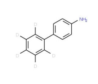 4-Aminobiphenyl-2&prime;,3&prime;,4&prime;,5&prime;,6&prime;-d5 (CAS 92-67-1 (unlabeled)) - chemical structure image